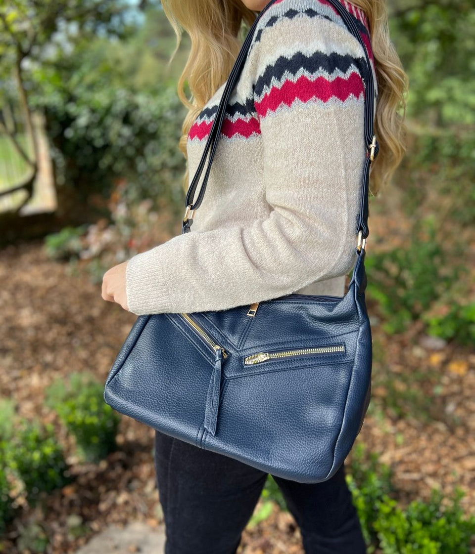 Navy Large Crossbody Handbag