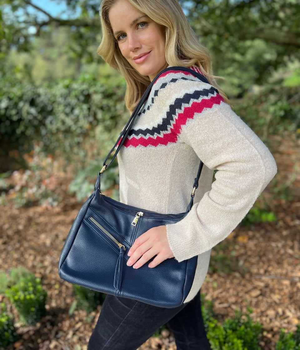 Navy Large Crossbody Handbag