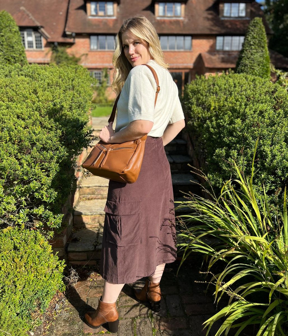 Tan Large Crossbody Handbag