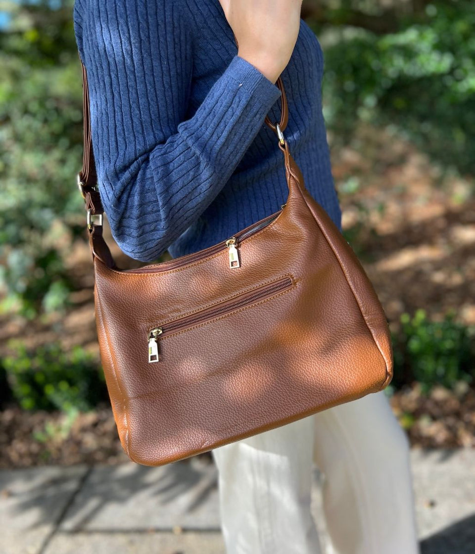 Tan Large Crossbody Handbag