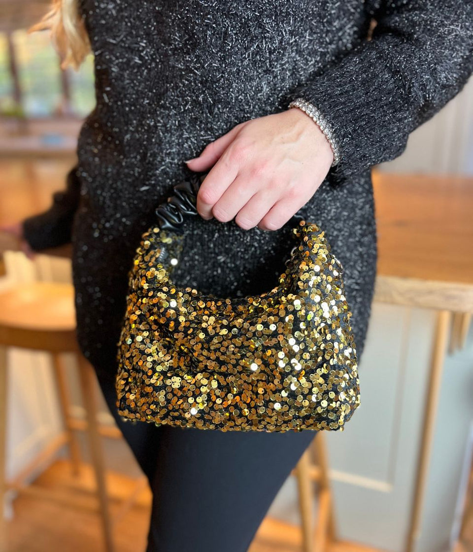 Gold Sequin Grab Bag