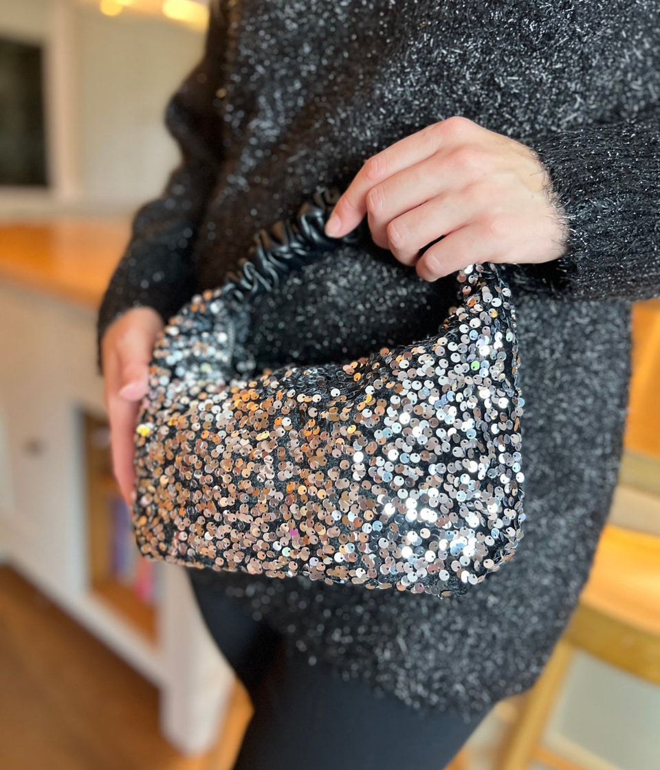Silver Sequin Grab Bag