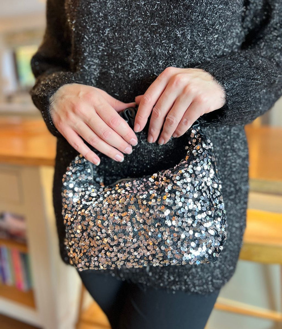 Silver Sequin Grab Bag