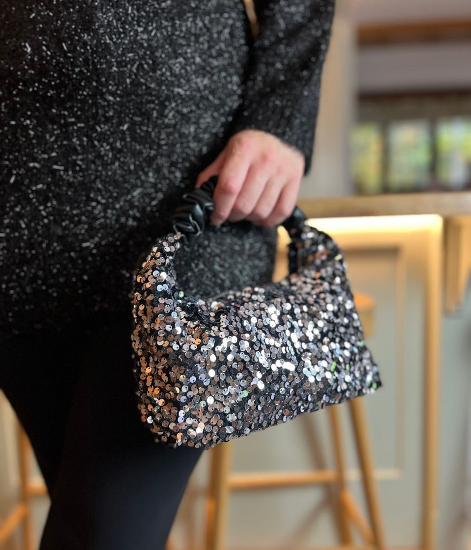 Silver Sequin Grab Bag