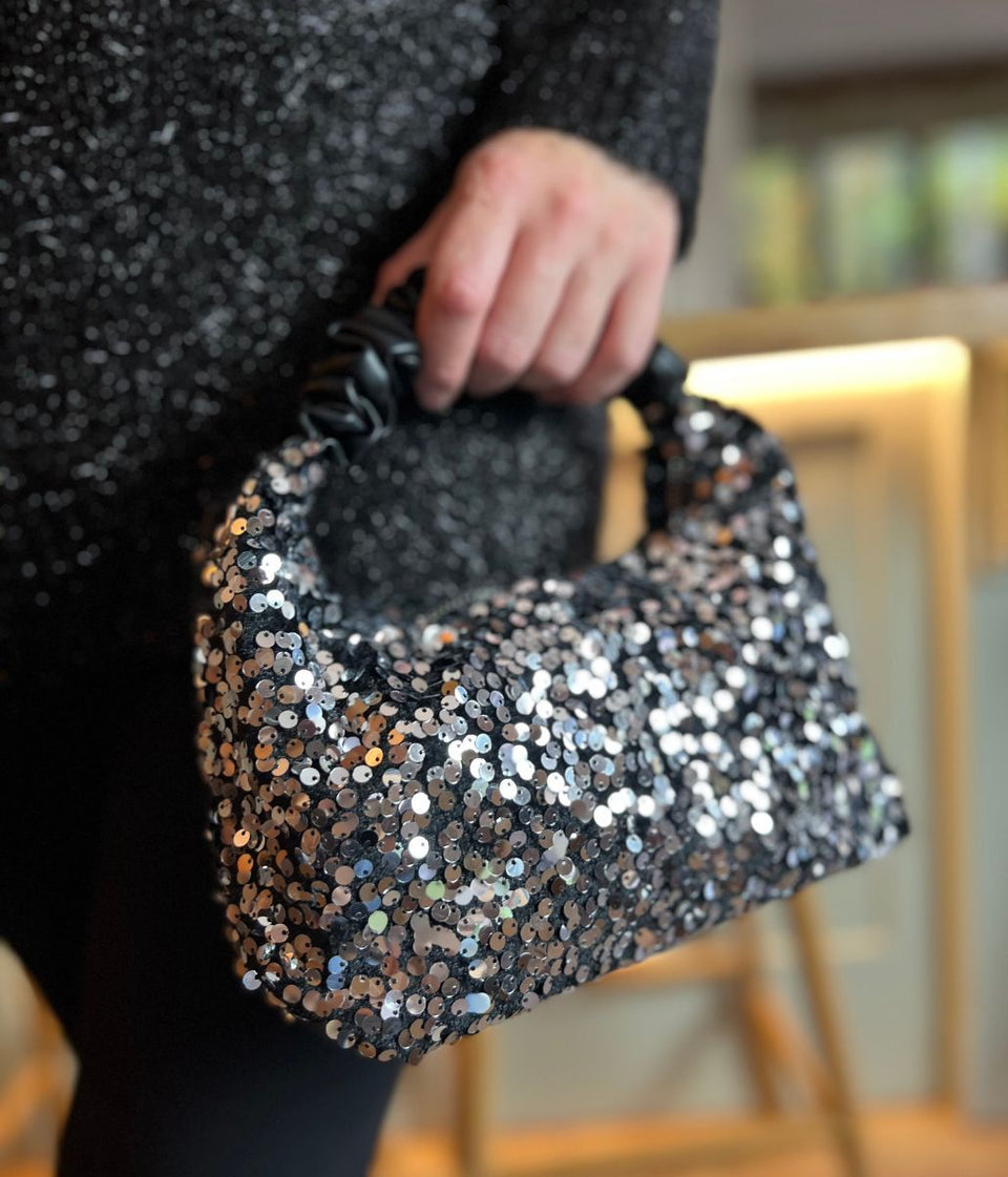 Silver Sequin Grab Bag