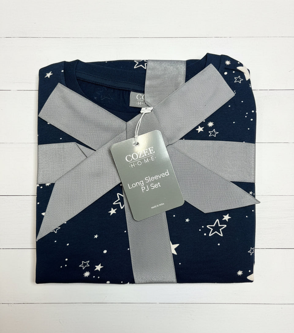 Navy Star Print Cozee Home Pyjama Set