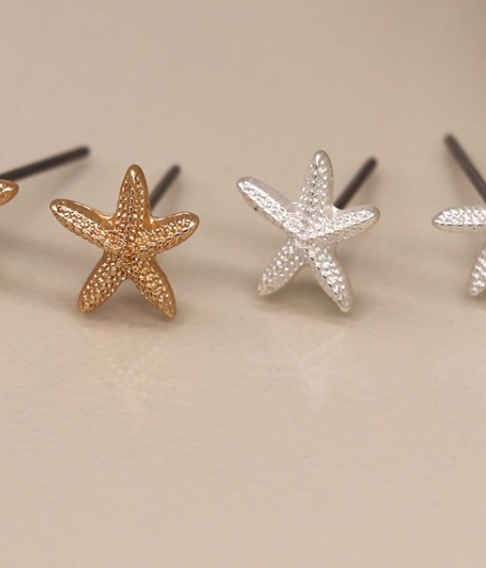 POM Starfish Stud Earring Duo Set