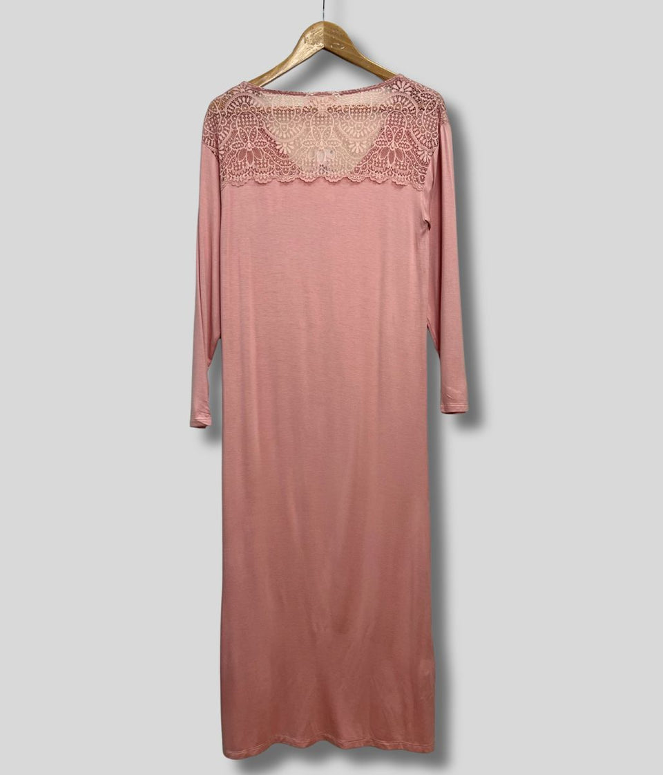 Antique Rose Lace Insert Nightdress