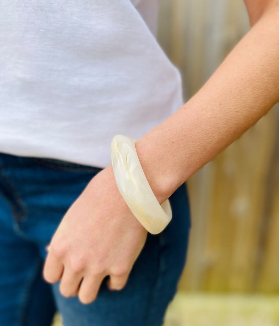 Opal Solid Vintage Style Bangle