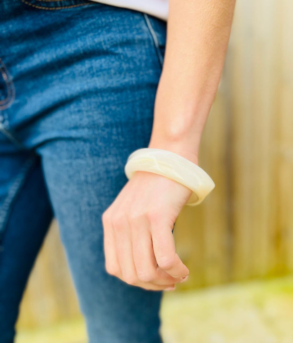 Opal Solid Vintage Style Bangle