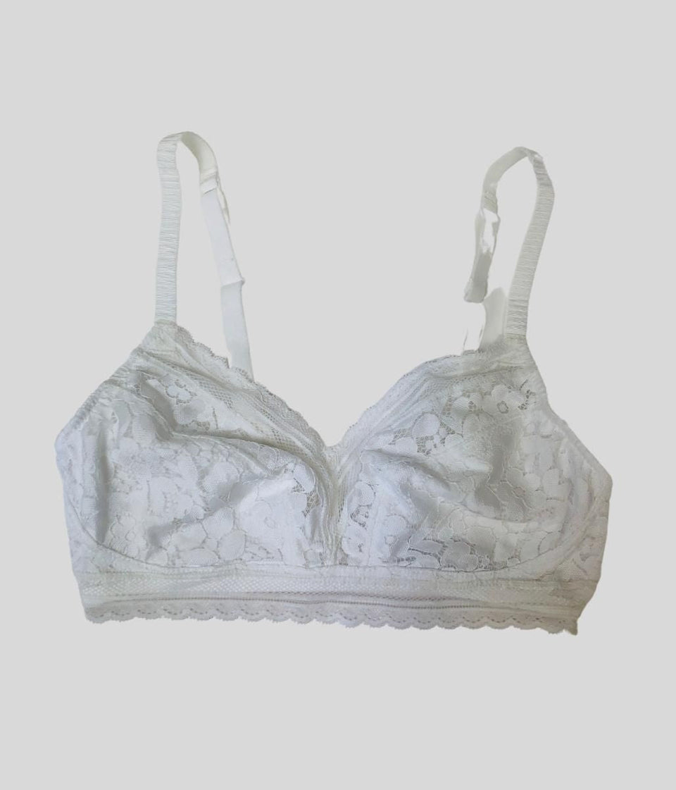 White Lace Non Wired Bra