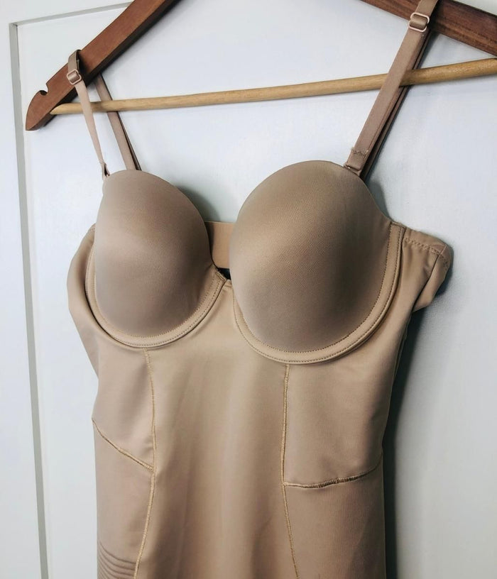 Geri ribbed cinch waist bodysuit - nude – LLUK
