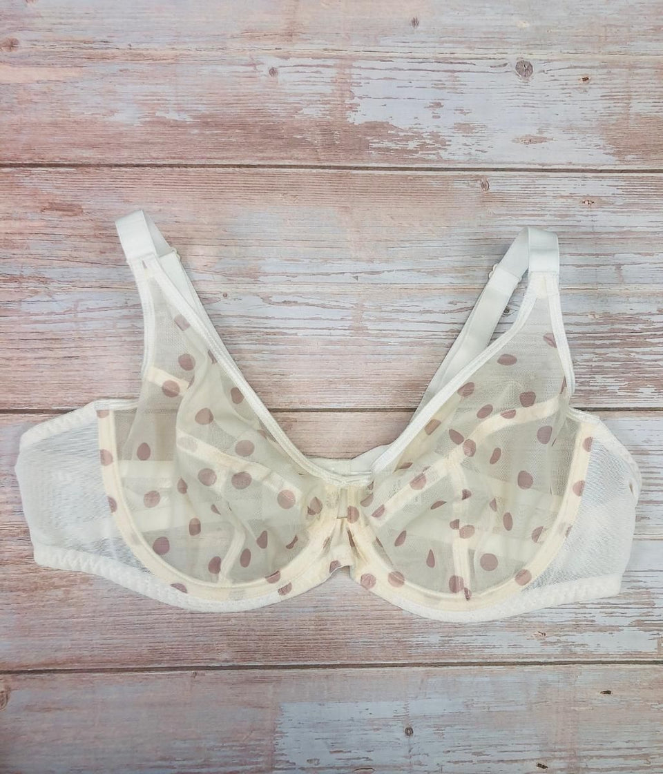 Ivory Spotted Underwired Bra