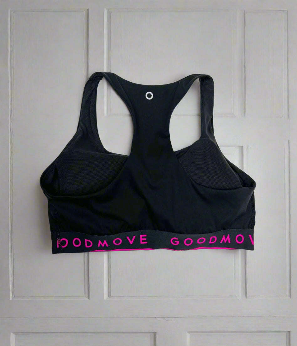 Black Racer Back Sports Bra