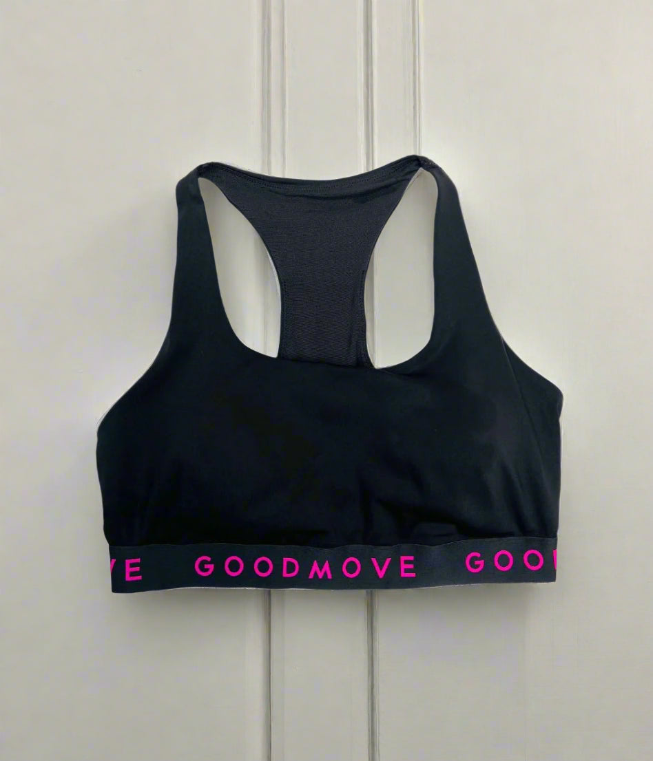 Black Racer Back Sports Bra