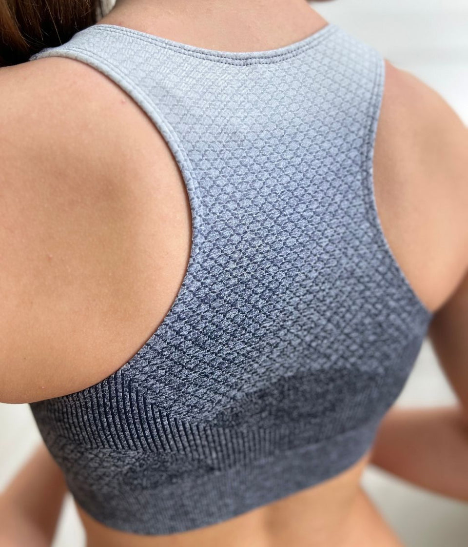 Grey Padded Sports Bra