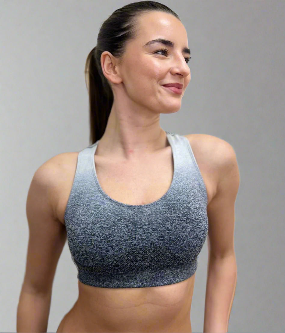 Grey Padded Sports Bra