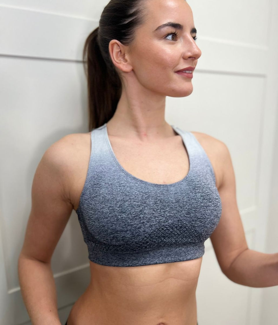 Grey Padded Sports Bra