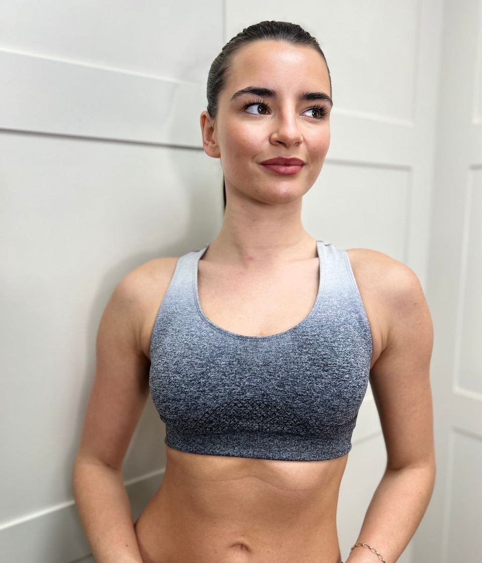 Grey Padded Sports Bra