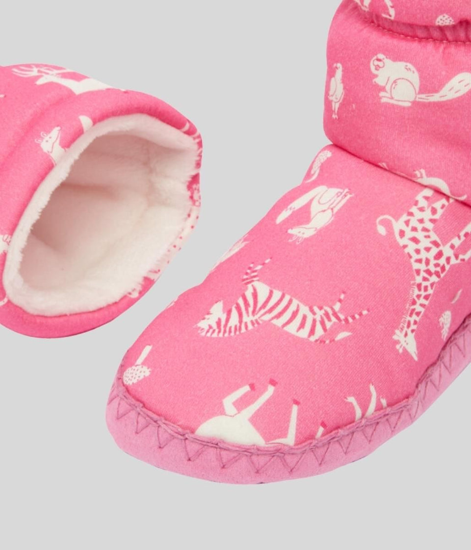 Pink Kids Animal Padabout Slipper Boots