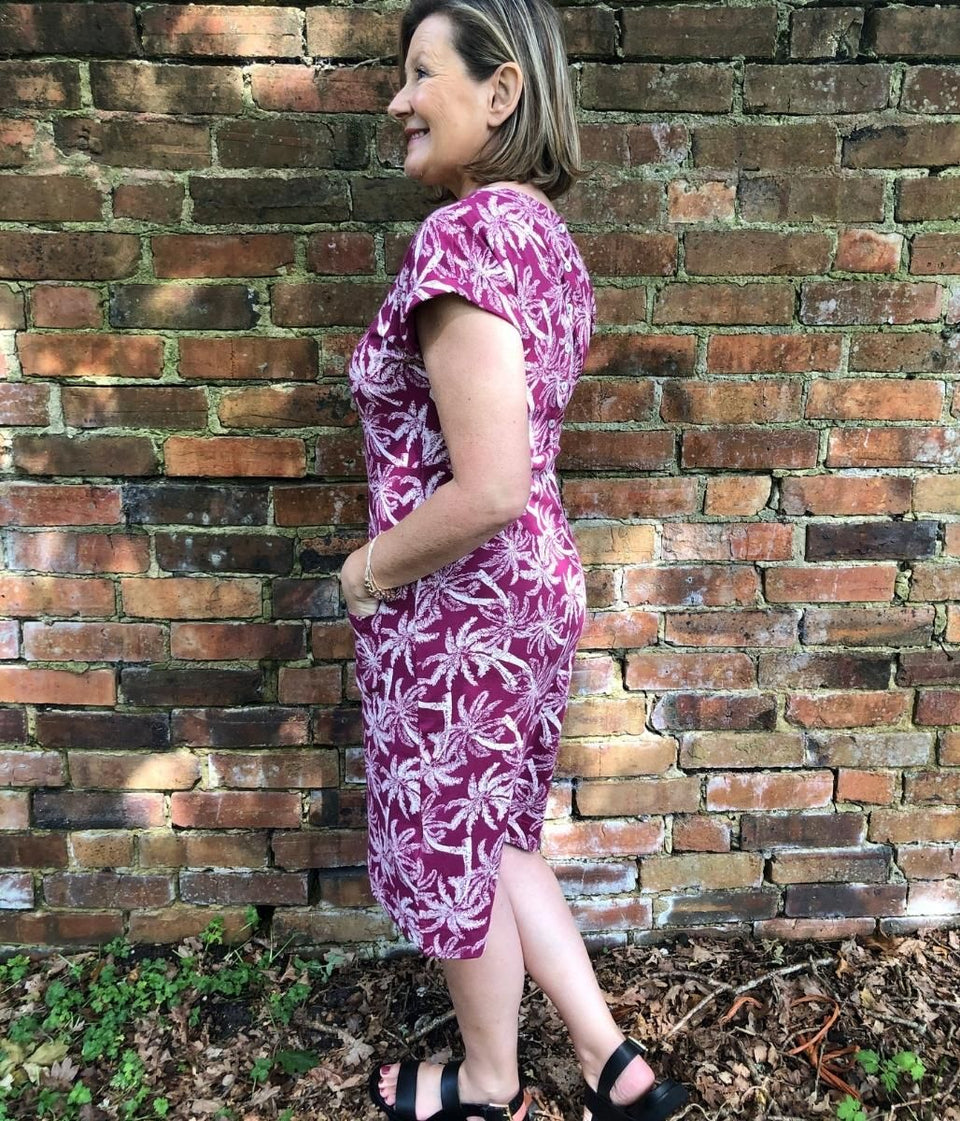 Palm Print Tallahassee Jersey Dress