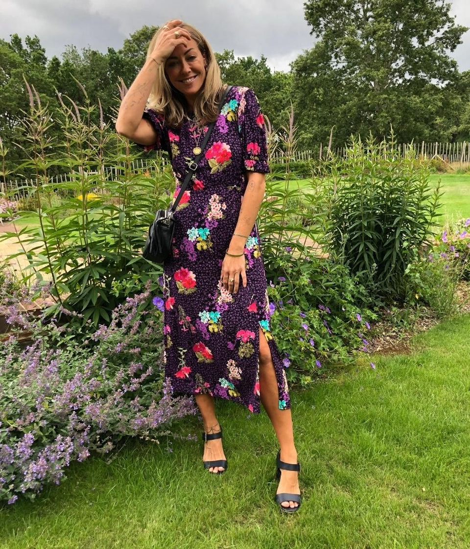 Purple Floral Jaylen Midi Dress