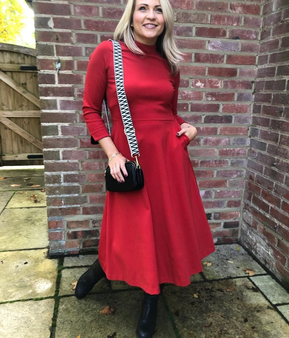 Red Nerissa Fit & Flare Dress