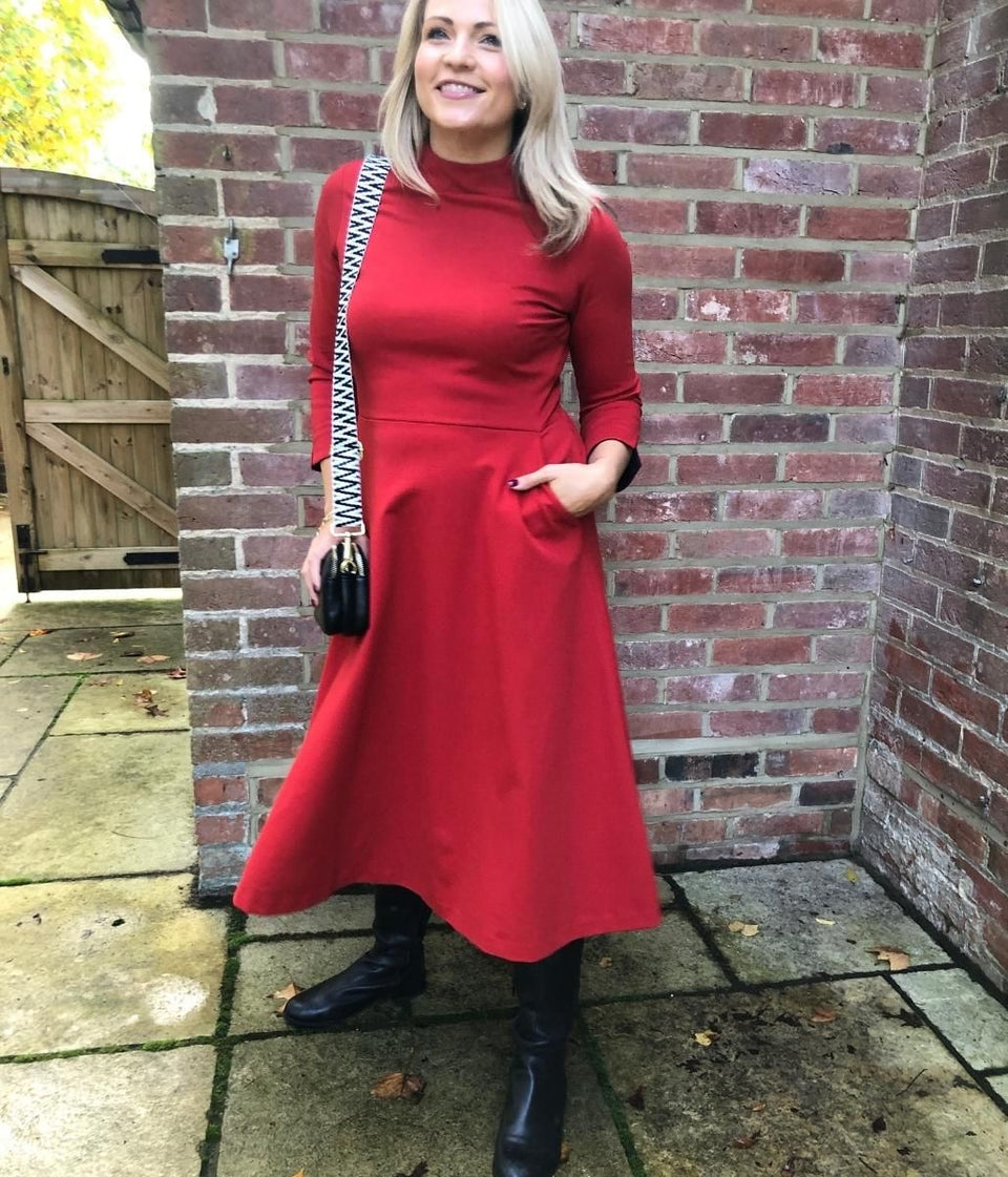 Red Nerissa Fit & Flare Dress