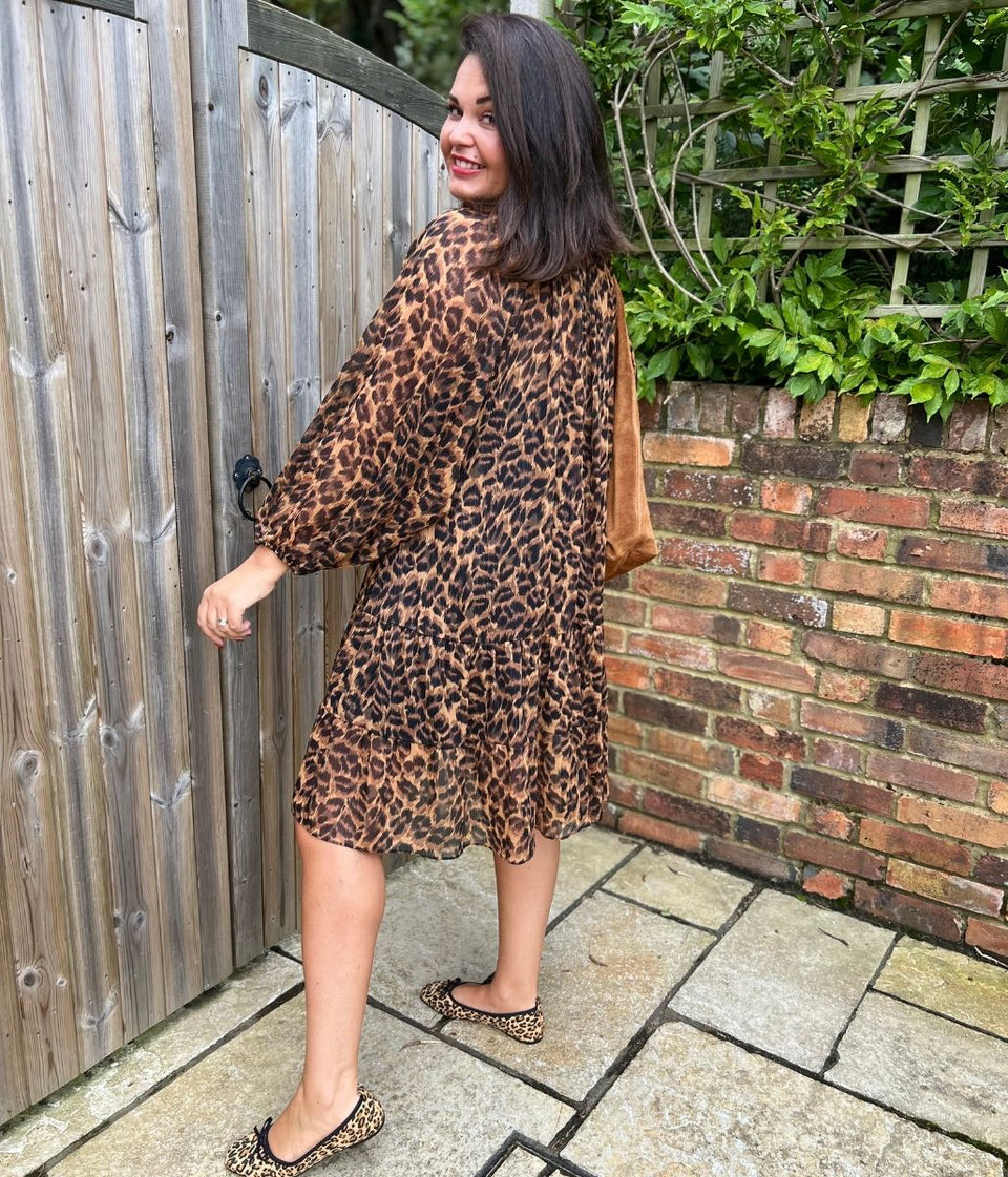 Leopard Print Willow Tiered Dress