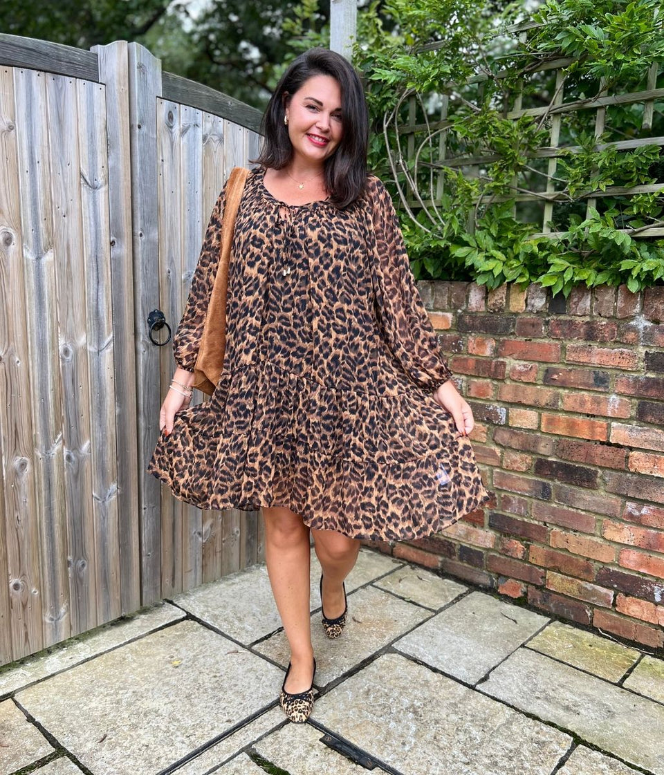 Leopard Print Willow Tiered Dress