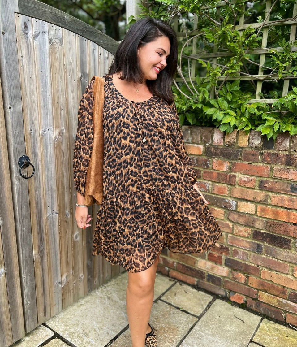 Leopard Print Willow Tiered Dress