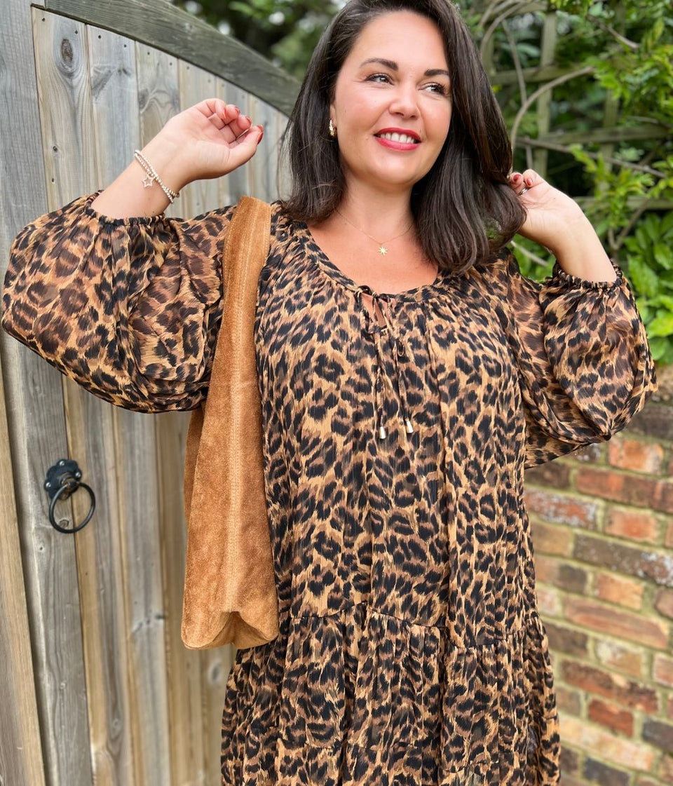 Leopard Print Willow Tiered Dress