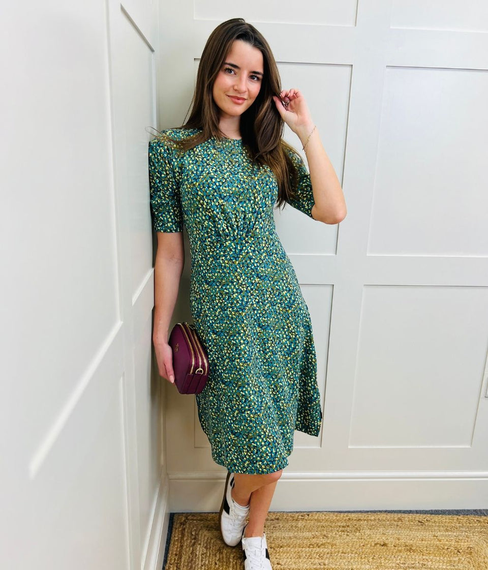 Green Cassandra Jersey Swing Dress