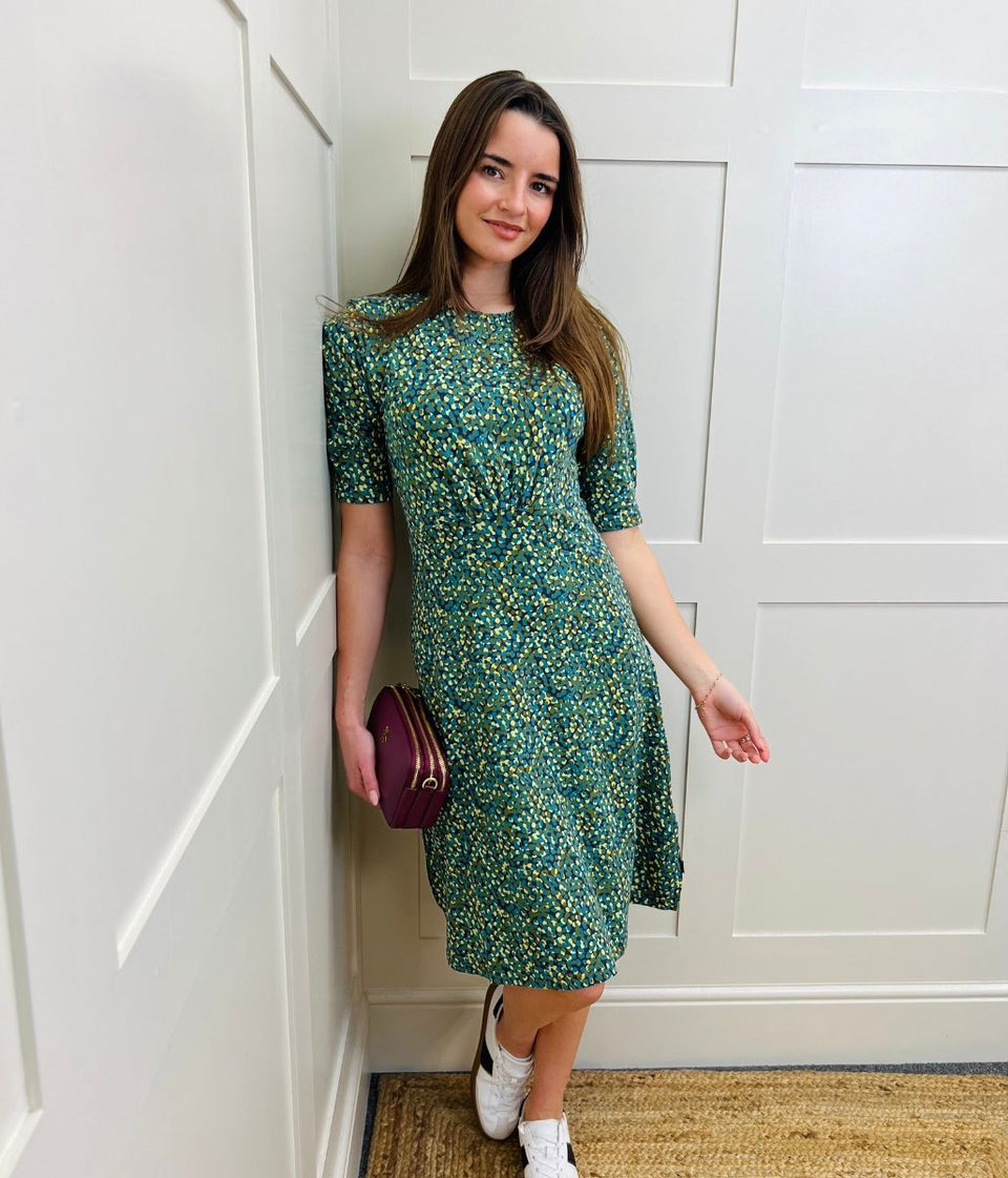 Green Cassandra Jersey Swing Dress