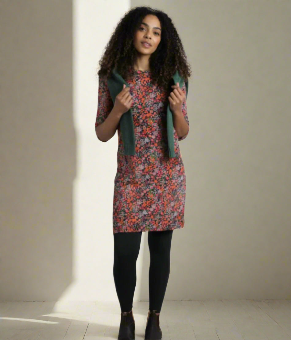 Shafika Ditsy Floral Print Jersey Tunic Dress