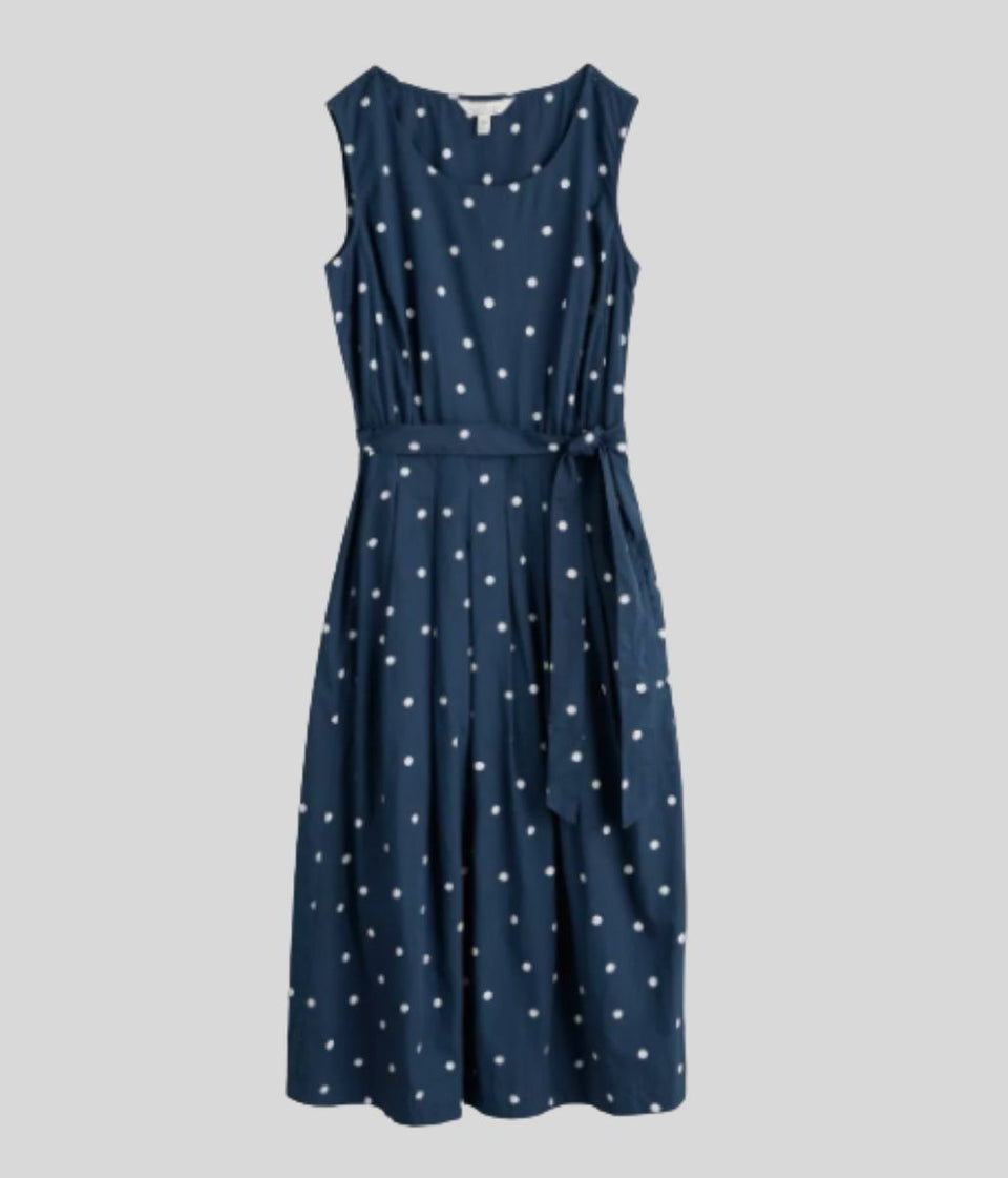 Navy Polka Dot Belle Dress