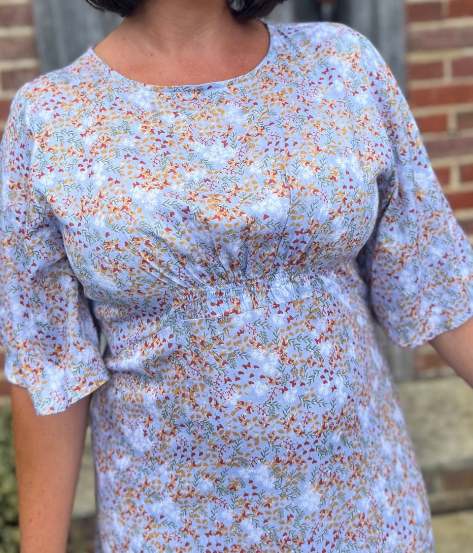 Pretty Lilac Ditsy Midi Summer Dress
