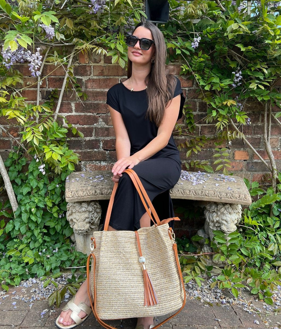 Black Casual Midi Dress