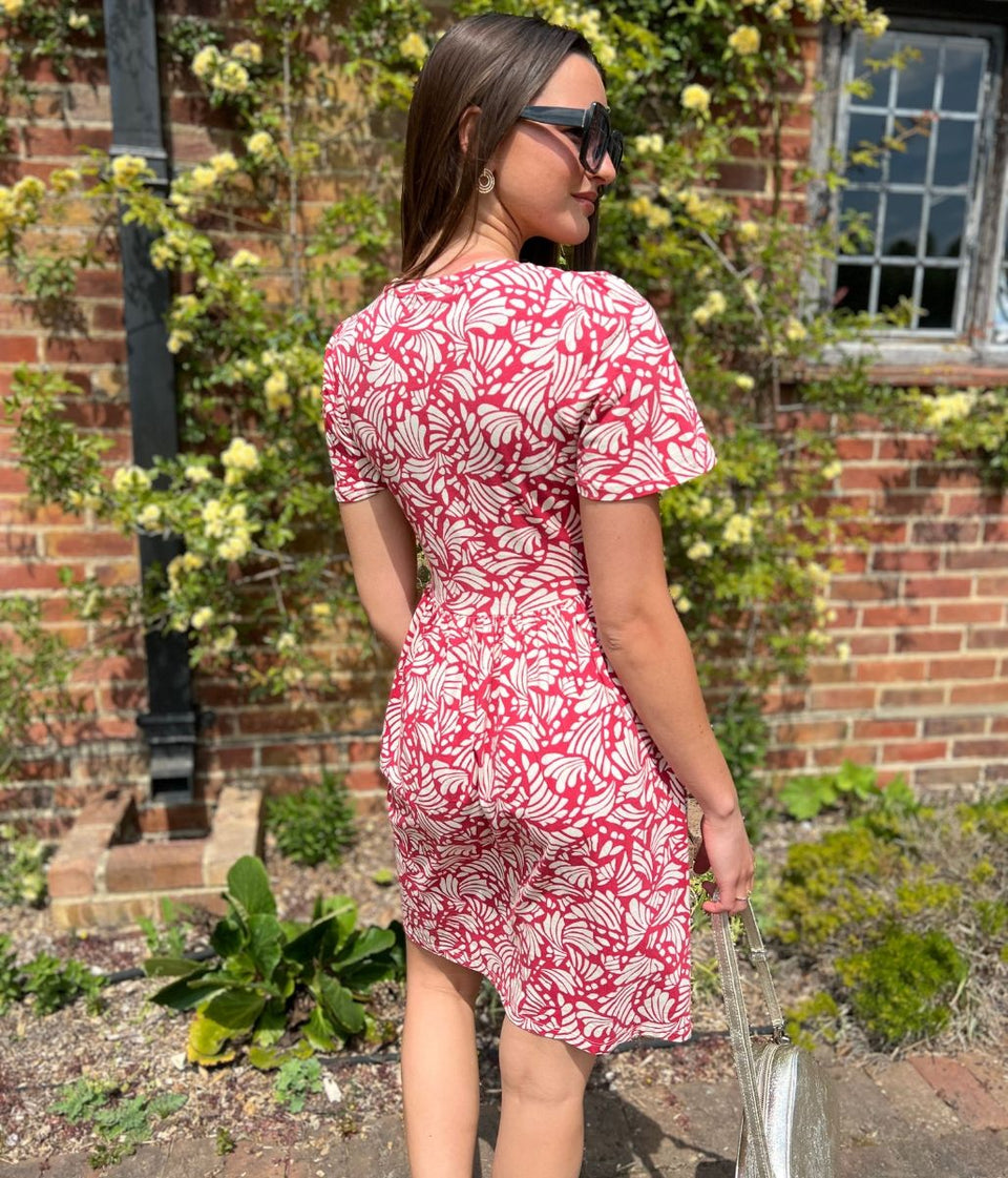 Pink Print Cotton Jersey Sundress