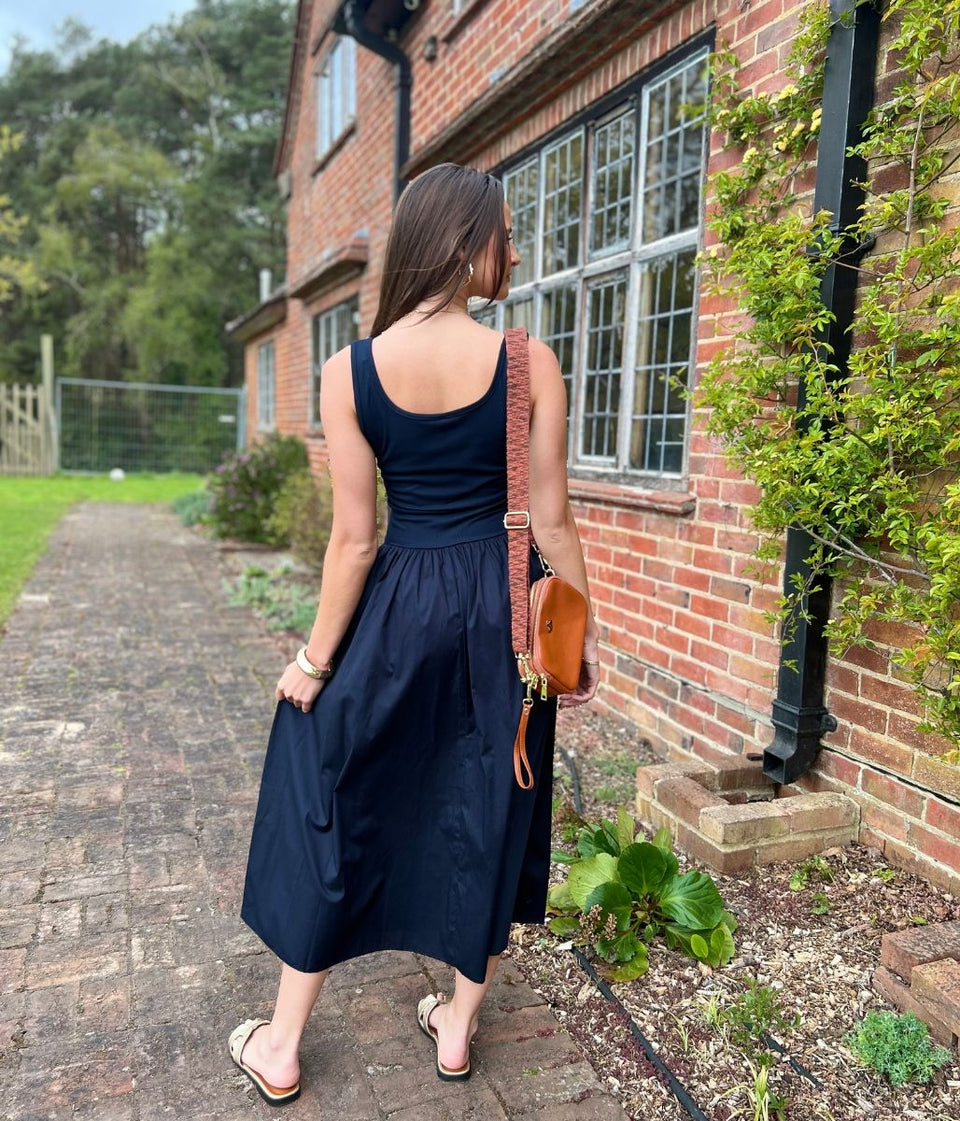 Navy Hallie Sleeveless Dress