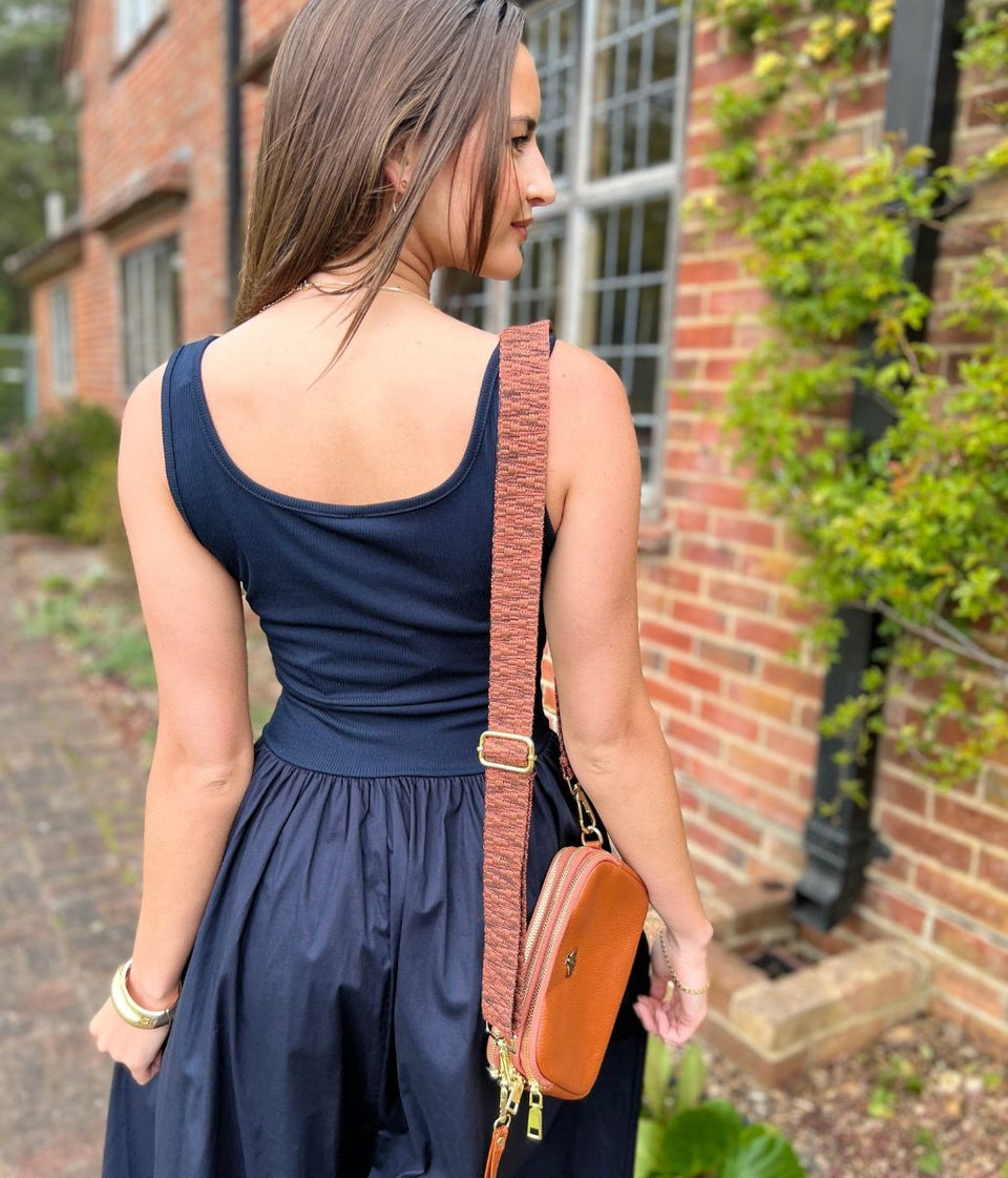 Navy Hallie Sleeveless Dress