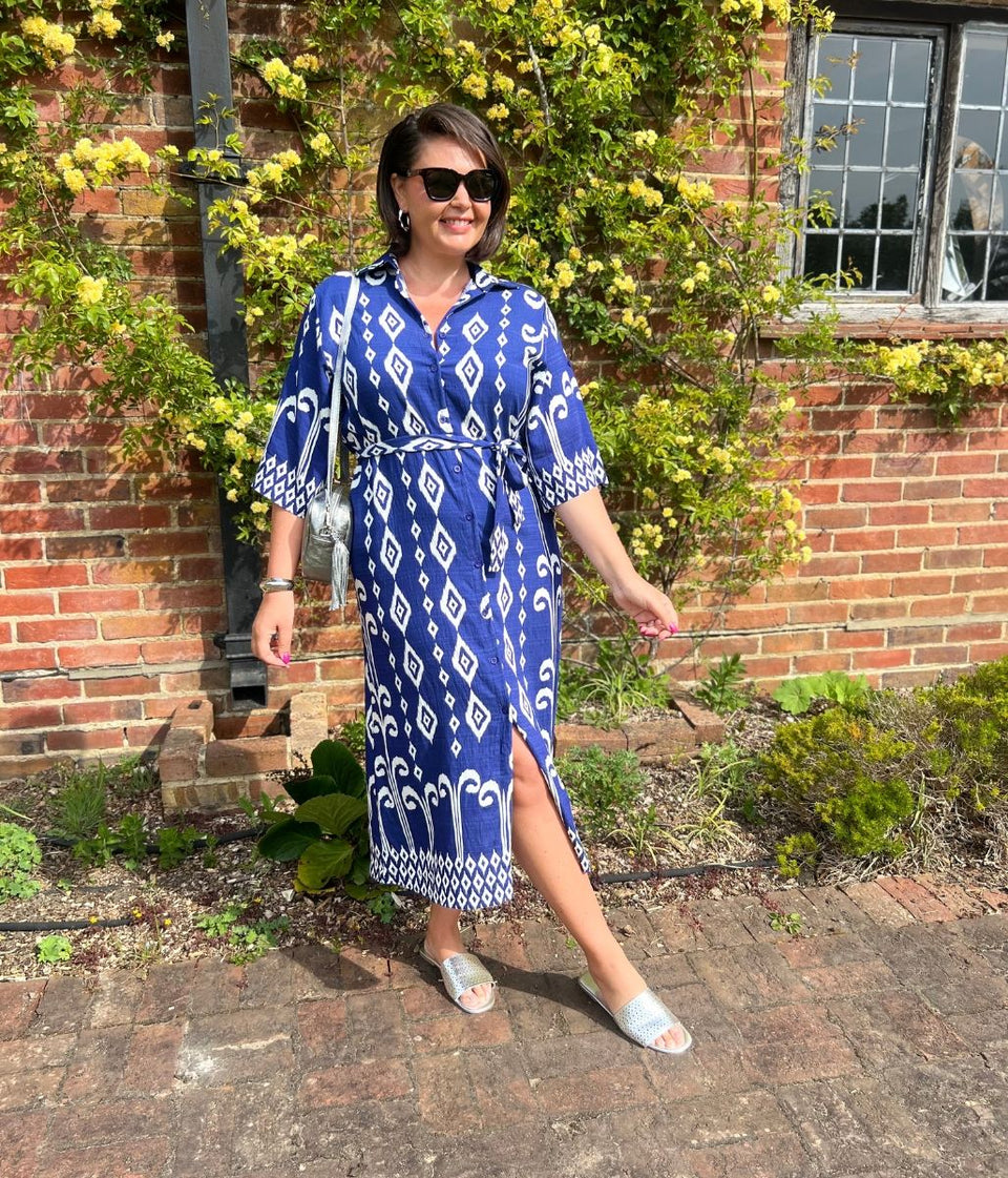 Blue Baroque Emma Belted Shirt Dress