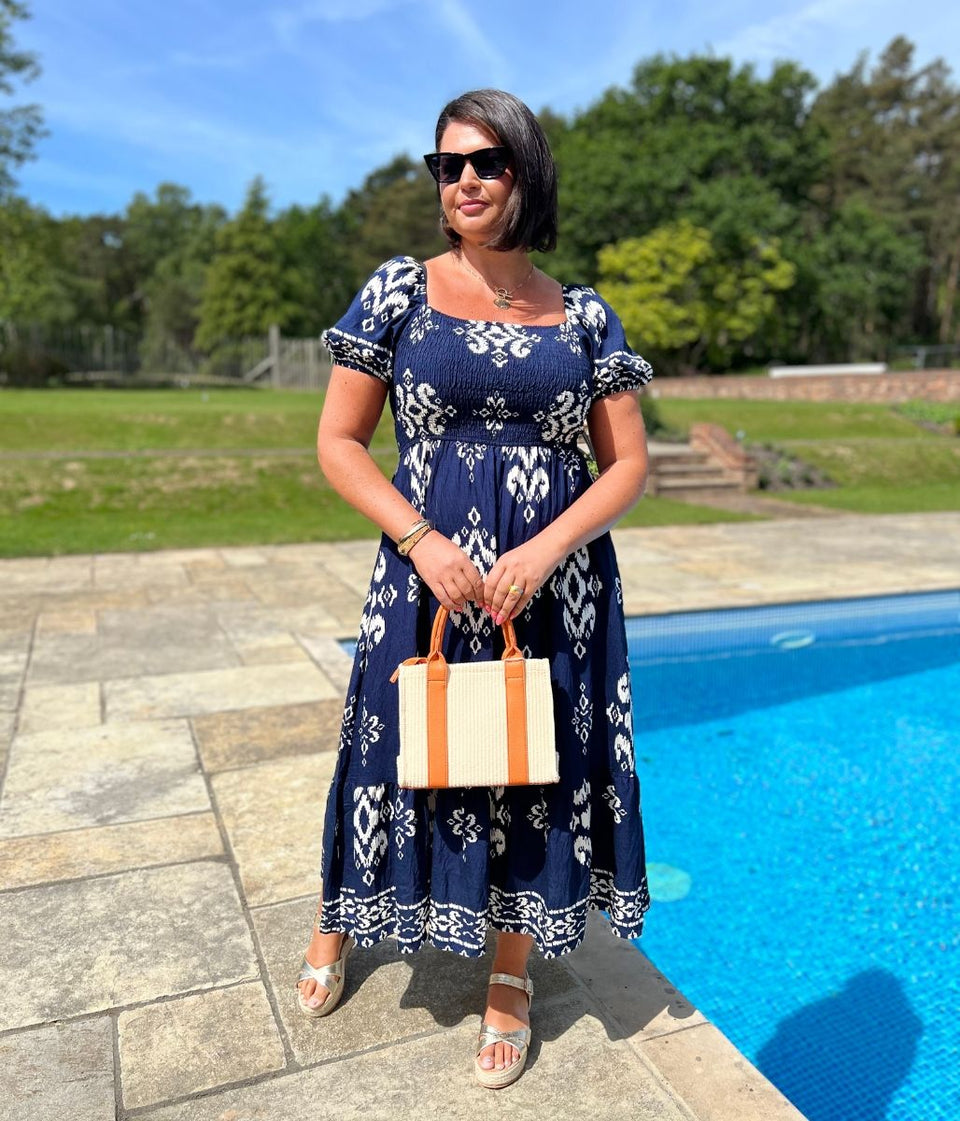 Navy Sorrento Midi Dress
