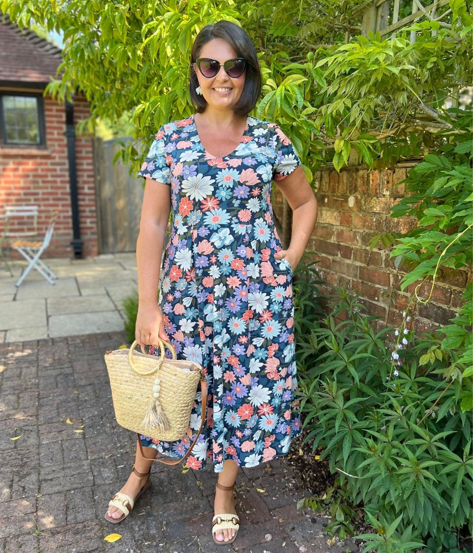 Ex Seasalt Helena Maritime Midi Dress