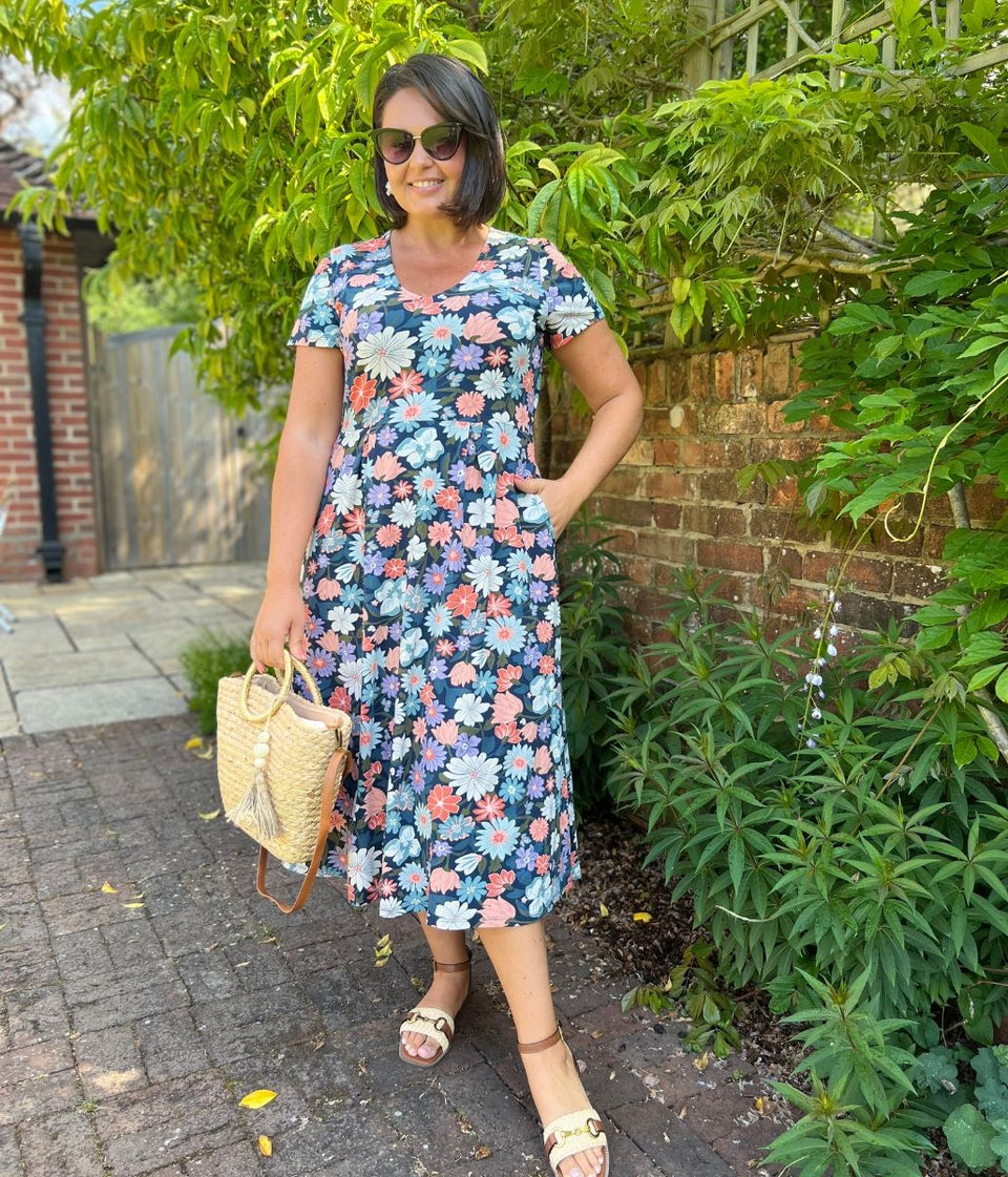 Ex Seasalt Helena Maritime Midi Dress