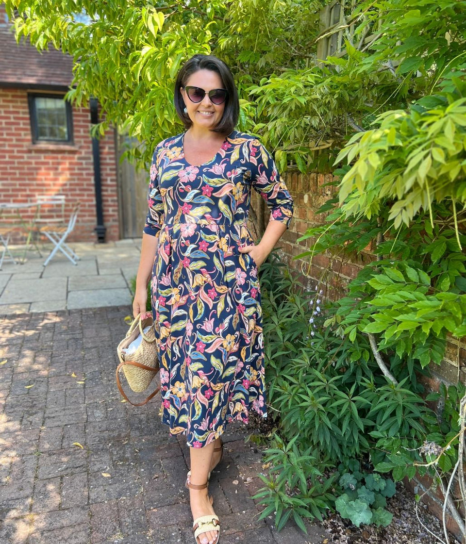 Ex Seasalt Helena Folky Bloom Midi Dress