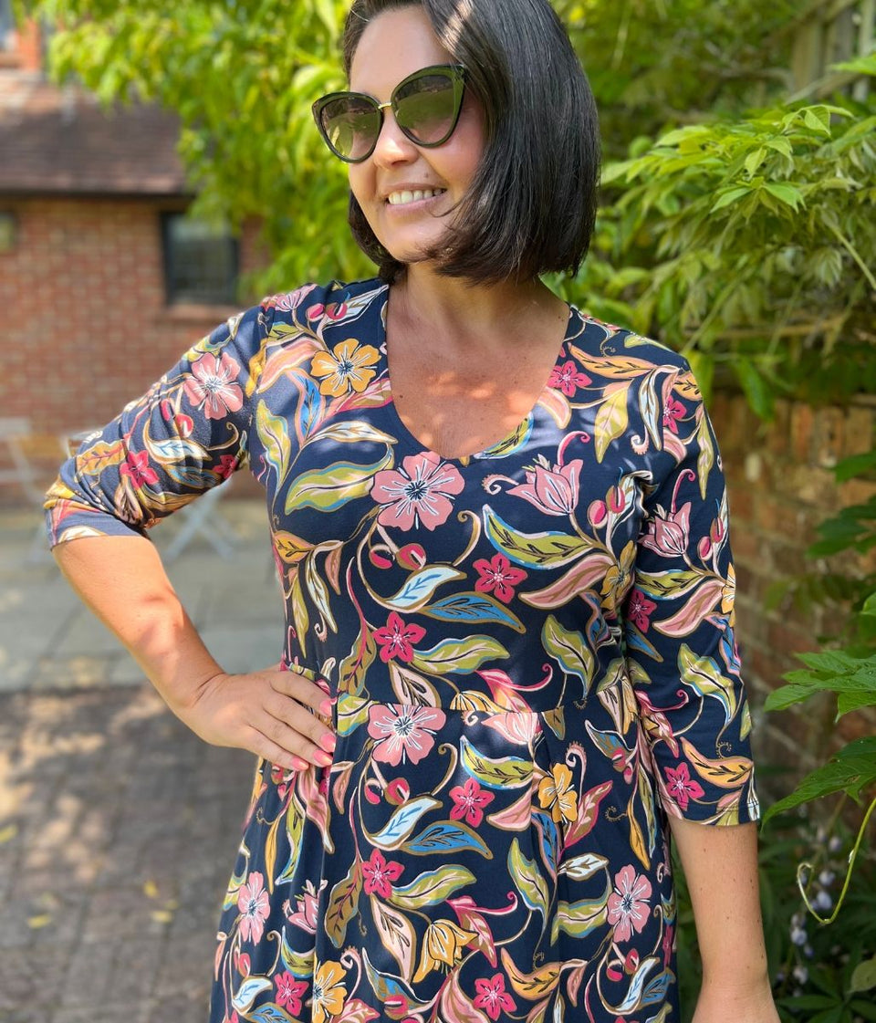Ex Seasalt Helena Folky Bloom Midi Dress