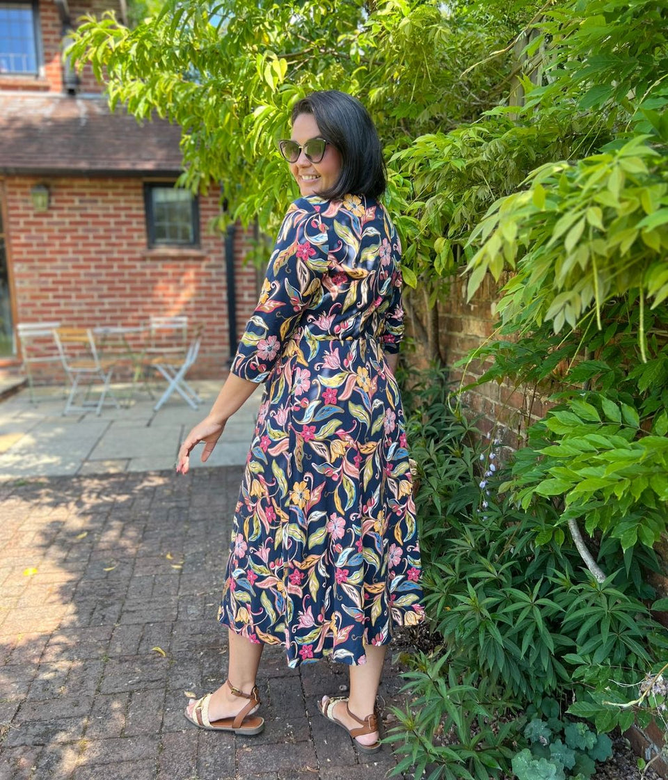 Ex Seasalt Helena Folky Bloom Midi Dress