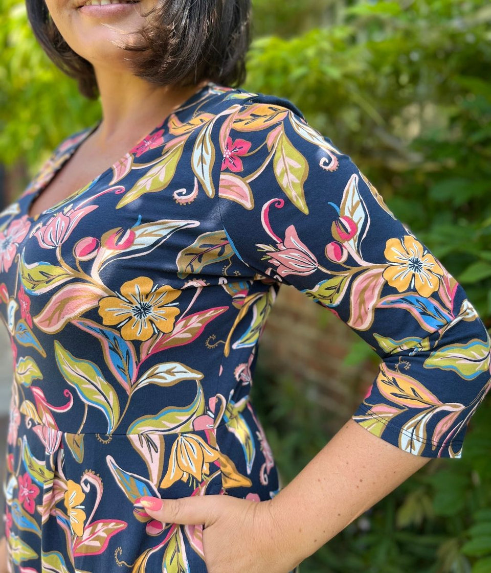 Ex Seasalt Helena Folky Bloom Midi Dress