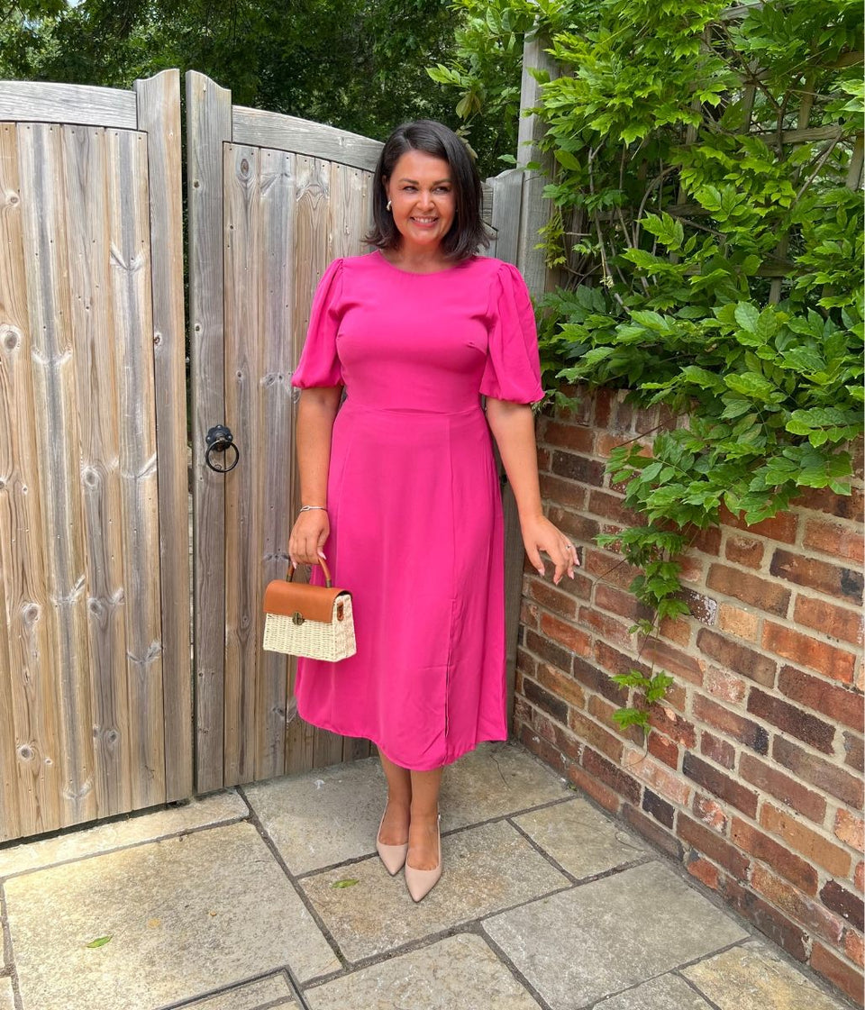 Pink Gabbie Midi Dress